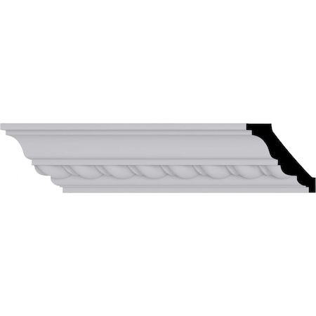 Ekena Millwork 1 7/8"H x 1 7/8"P x 2 3/4"F x 94 1/2"L, (1" Repeat) Classic Roped Crown Moulding MLD01X01X02CL